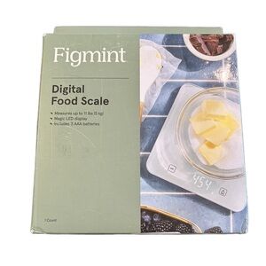 11lb Figmint Digital Package & Food Scale White: LED Display. Seller Gift!